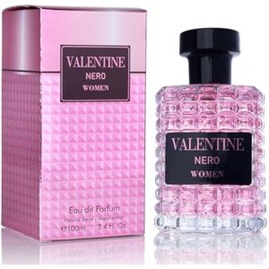 Valentine Nero - Eau de Parfum para mujer, aroma floral ámbar, jazmín floral, vainilla bourbon y