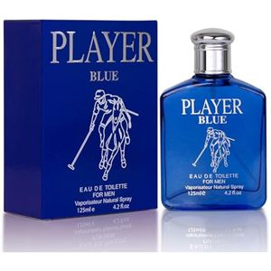 NovoGlow Player Blue - Eau de Parfum en espray para hombres de 4.2 onzas líquidas - Fragancias