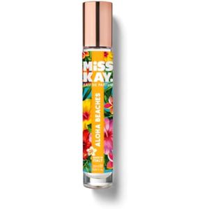 Miss Kay Aloha Beaches Eau de Parfum 0.8 fl oz – Aroma exótico cálido – Notas de coco, melocotón