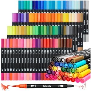 Marcadores de colores para libros de colorear para adultos, bolígrafos de doble punta con 100
