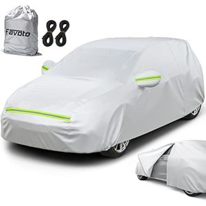 Favoto - Funda universal para automóvil, 5 capas, diseño de zíper lateral del conductor, protección