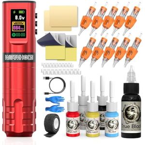 Wormhole Tattoo Kit de pistola profesional inalámbrico kit de tatuaje inalámbrico máquina de tatuaje
