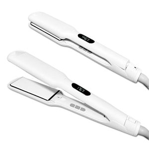 Plancha plana blanca de cerámica de 1.57 pulgadas, plancha plana de doble voltaje, plancha plana de