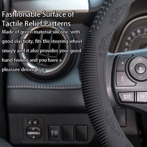 FMS Funda universal de silicona para volante, respetuosa con el medio ambiente, antideslizante,