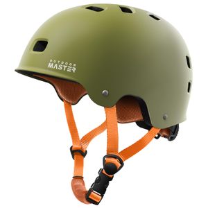 OutdoorMaster - Casco de patineta o bicicleta, con dos forros extraíbles y ventilación, para varios