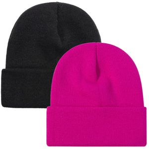 ZOORON 1 y 2 paquetes de gorro para hombres y mujeres, sombreros de invierno cálidos de punto