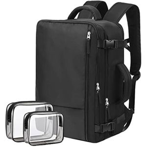 Hanples Mochila de viaje, mochila para laptop, mochila de mano para escuela y senderismo, Negro -,