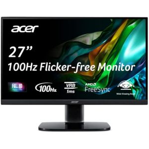 Acer KB272 Hbi 27" Full HD (1920 x 1080) Monitor de oficina para juegos de marco cero |