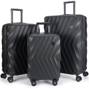 BAGSMART Equipaje de viaje para equipaje de mano, Champán, Equipaje rígido con ruedas giratorias