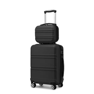 Kono Maleta de equipaje con ruedas giratorias Hardside Ligero ABS Carry On Maleta Juego de 4 piezas,