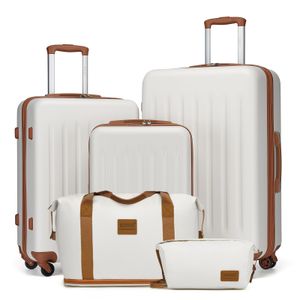 Kono Maleta de plástico ABS ligera de 19 pulgadas con carcasa rígida para un viaje rápido con 4