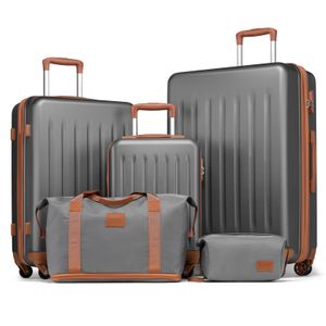 Kono Maleta de plástico ABS ligera de 19 pulgadas con carcasa rígida para un viaje rápido con 4