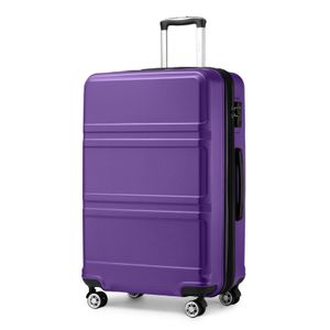 Kono Maleta de equipaje con ruedas giratorias Hardside Ligero ABS Carry On Maleta Juego de 4 piezas,