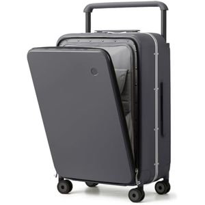 Mixi Maleta de lujo de mango ancho para equipaje de mano de PC de lado duro con marco de aluminio