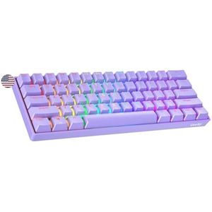 Geeky GK61 SE 60% | Teclado mecánico para juegos | 61 teclas multicolor RGB LED retroiluminado para