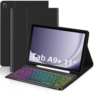Funda con teclado para Samsung Galaxy Tab A9 Plus de 11 pulgadas (SM-X210/X215/X216/X218), 7 colores