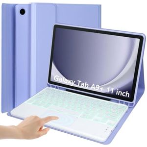 Funda de teclado para Samsung Galaxy Tab A9+/A9 Plus de 11 pulgadas 2023 (SM-X210/X216/X218),