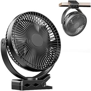 ATEngeus Ventilador de escritorio USB, ventilador portátil recargable, ventilador de clip de 8