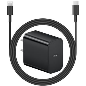 Cargador rápido para iPhone 14 13 12 11 [certificado Apple MFi] Cargador de pared PD tipo C de 20 W