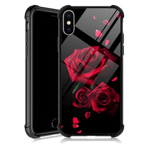 TnXee Funda compatible con iPhone 11 Pro Max, funda romántica de pétalos de rosa para iPhone 11 Pro