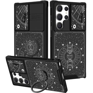 Goocrux Funda 2 en 1 para Samsung Galaxy S23 Ultra con flores florales para mujeres y niñas, diseño