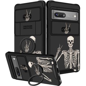 Funermei Funda 2 en 1 para Google Pixel 6A para mujer, diseño de girasol, diseño estético femenino