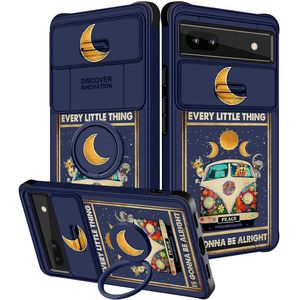 Funermei Funda 2 en 1 para Google Pixel 6A para mujer, diseño de girasol, diseño estético femenino