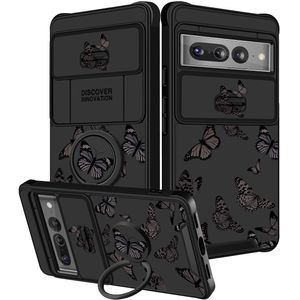 Funermei Funda 2 en 1 para Google Pixel 6A para mujer, diseño de girasol, diseño estético femenino