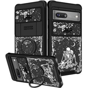 Funermei Funda 2 en 1 para Google Pixel 6A para mujer, diseño de girasol, diseño estético femenino