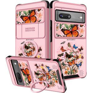 Funermei Funda 2 en 1 para Google Pixel 6A para mujer, diseño de girasol, diseño estético femenino