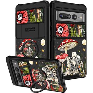 Funermei Funda 2 en 1 para Google Pixel 6A para mujer, diseño de girasol, diseño estético femenino