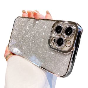 Fycyko Funda compatible con iPhone 12 Pro con purpurina, de lujo, linda, flexible, cubierta de