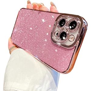Fycyko Funda compatible con iPhone 12 Pro con purpurina, de lujo, linda, flexible, cubierta de