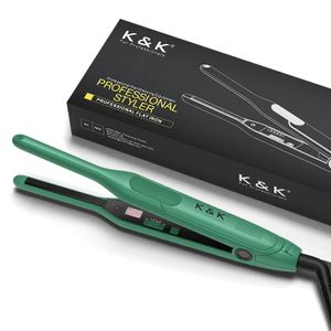 K&amp;K Mini plancha plana para cabello corto de 3/10 pulgadas, alisadora de pelo pequeño para Pixie