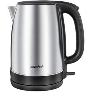 Comfee - Tetera eléctrica de acero inoxidable de 1.7 litros, hervidor de agua caliente sin BPA,