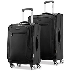 Samsonite Ascella X Softside - Maleta expandible con ruedas giratorias, Negro -, Ascella X Softside