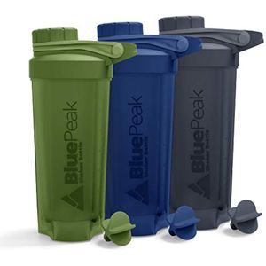 BluePeak Botella mezcladora de proteínas de 28 onzas con tapa giratoria, parte superior de bucle
