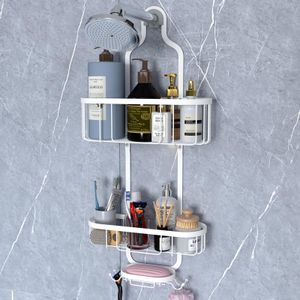 Kadolina Organizador de ducha colgante para baño, cesta de almacenamiento para ducha con ganchos