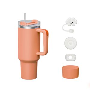 KISSKIND Vaso con asa para taza de viaje de 40 onzas, con tapa, aislamiento de acero inoxidable,