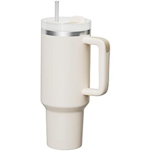 KISSKIND Vaso con asa para taza de viaje de 40 onzas, con tapa, aislamiento de acero inoxidable,