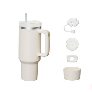 KISSKIND Vaso con asa para taza de viaje de 40 onzas, con tapa, aislamiento de acero inoxidable,