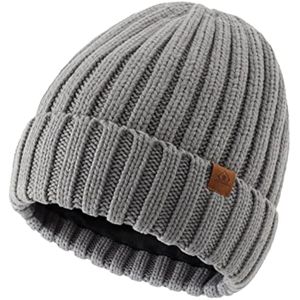 Home Prefer Gorro de invierno para hombre, gorro de punto de vellón, gorro cálido para hombre y