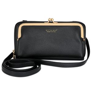 Montana West Bolso cruzado pequeño para teléfono celular con bloqueo RFID para mujer, con ranuras