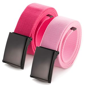 Corte para adaptarse a cinturones de lona de hasta 52 pulgadas con hebilla militar negra sólida