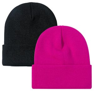 ZOORON Paquete de 1 y 2 gorros para hombres y mujeres, gorros de punto para invierno, gorro de esquí