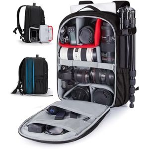 BAGSMART Mochila para cámara, bolsas expandibles para cámara DSLR SLR para fotógrafos, mochila de
