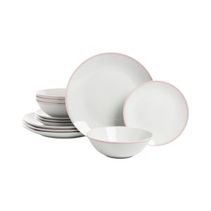 10 Strawberry Street Café Stripe Coupe - Vajilla (12 unidades), color negro