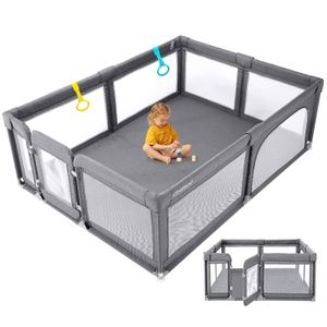 Corralito para bebés, corralitos grandes para bebés y niños pequeños, corralito de juegos con puerta