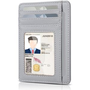 Teskyer Cartera delgada para hombre, bolsillo frontal minimalista con bloqueo RFID, cartera de cuero