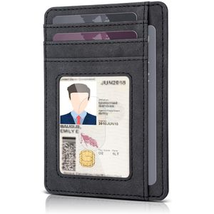 Teskyer Cartera delgada para hombre, bolsillo frontal minimalista con bloqueo RFID, cartera de cuero